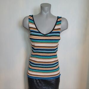 Nine West Multicolor Striped Tank Top